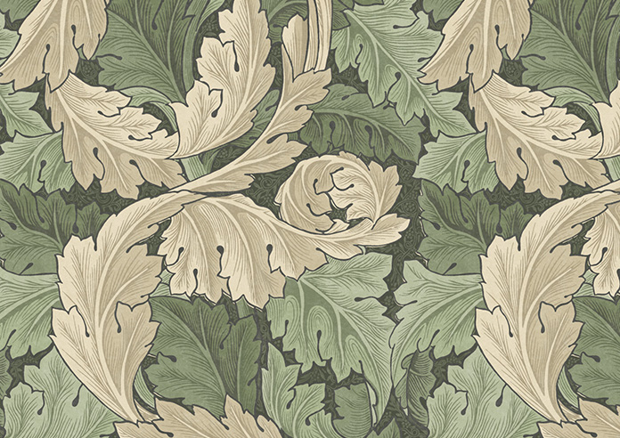 William Morris At Home Acanthus, Nettle - Roller Blind - Image 6